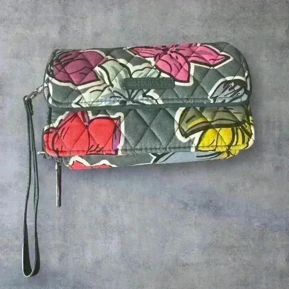 Vera Bradley Falling Flowers Rfid Grab & Go Wristlet Vg-Exc View 2